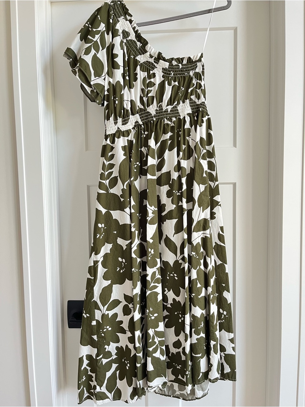J.Crew One-Shoulder Floral Midi Dress